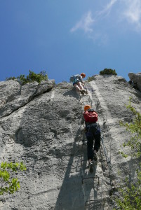 les filles en via ferrata