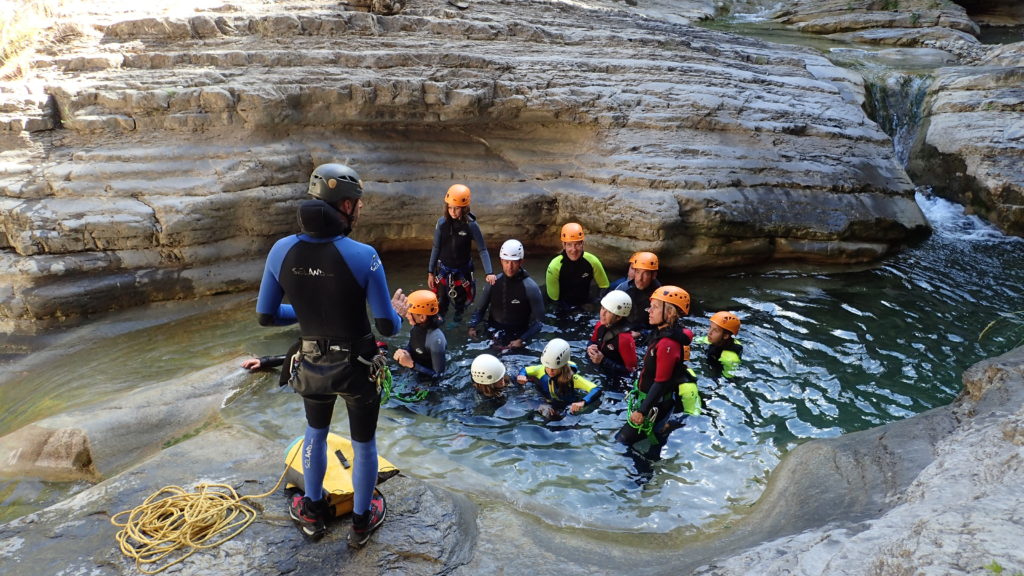 Départ du canyoning